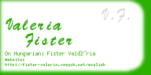 valeria fister business card